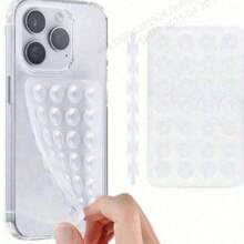 1 Peça 24 Adesivos de Patches de Ventosa de Silicone Dupla Face, Suporte de Ventosa para Celular, Patches de Silicone com Ventosa Dupla Face Antiderrapante