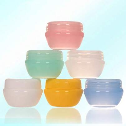 5Pcs Mini Cosmetic Empty Jar Pots Makeup Container Face Cream Box Lip Balm Container Refillable Bottles