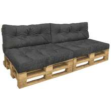 2025's Hottt-VOT® Euro Pallet Cushions Set For Outdoor Or Indoor, Pallet Seat Cushions 120x80, Pallet Back Cushions 120x40, Waterproof, Grey-Grey Set Of 4 - Bildfarbe - View 1
