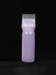 1 pieza Botella para coloración del cabello con peine, botella para tinte de cabello, aplicador de botella para peluquería y uso en el hogar