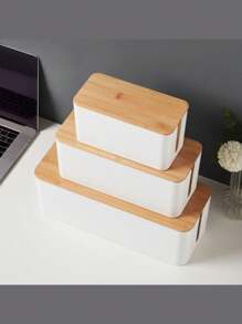 1-Piece Cable Organizer | Power Strip Organizer | Cord Organizer | Hide Power Strips And Cords On TVs, Computers, And Desks | Pet Protection. Power Strip Surge Protector Wire Management Cover For Desktops, Homes, Offices, And Kitchens.