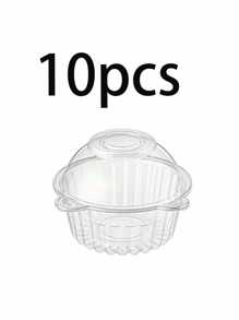 10 piezas/20 piezas/30 piezas Cajas para tartas con forma de cabeza de oso, duraderas y fáciles de almacenar para guardar caramelos, sándwiches y frutas; ideal para el hogar, restaurante, picnic y fiesta