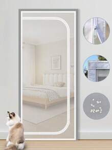 1 Piece,U-Shaped Zipper Screen Window,Self-Adhesive And Reusable Mosquito Nets For Windows, Anti-Mosquito Window Screens, Tulle, In Summer Washable Mesh,Insect Mosquito Nets For Window Screen Mesh Tulle Invisible Black Fiberglass Against Mosquitoes And Flies,Anti Cat Curtain, Preventing Pets From Entering And Leaving