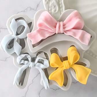 Bowknot Shape Silicone Mold Plaster Candle Mold