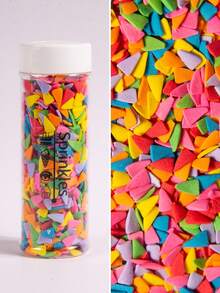 鲜艳多彩的蛋糕洒心形、圆形、烘焙装饰品，用于婚礼甜点、冰淇淋、棒棒糖、甜甜圈、饼干和糕点装饰用品