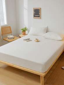 3 PiecesSoft Microfiber Bedding Set (1*Fitted Sheet + 2*Pillowcases), Breathable And Comfortable For Bedroom/Guest Room, All Seasons - White - View 6