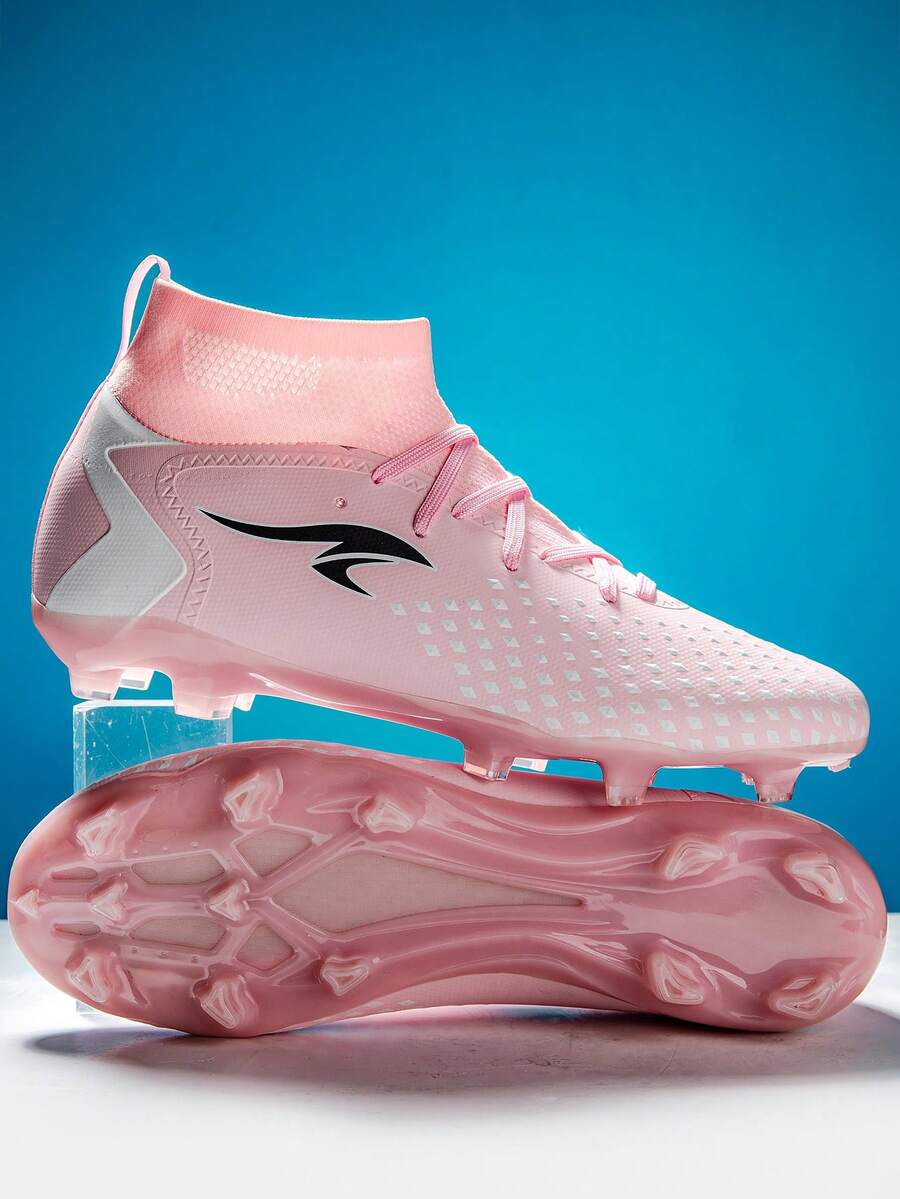 Men's Soccer Cleats Shoes Football Cleats Shoes Training Athletic Women Professional Sneaker Outdoor For AG/FG - Pink - View 1