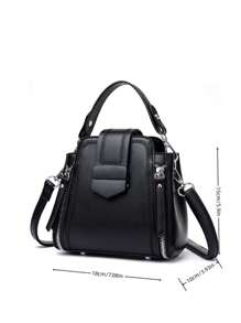 New Retro Classic Mini Locking Handbag Anti-Theft Crossbody Bag Casual One Shoulder Purse For Women, Minimalist Design