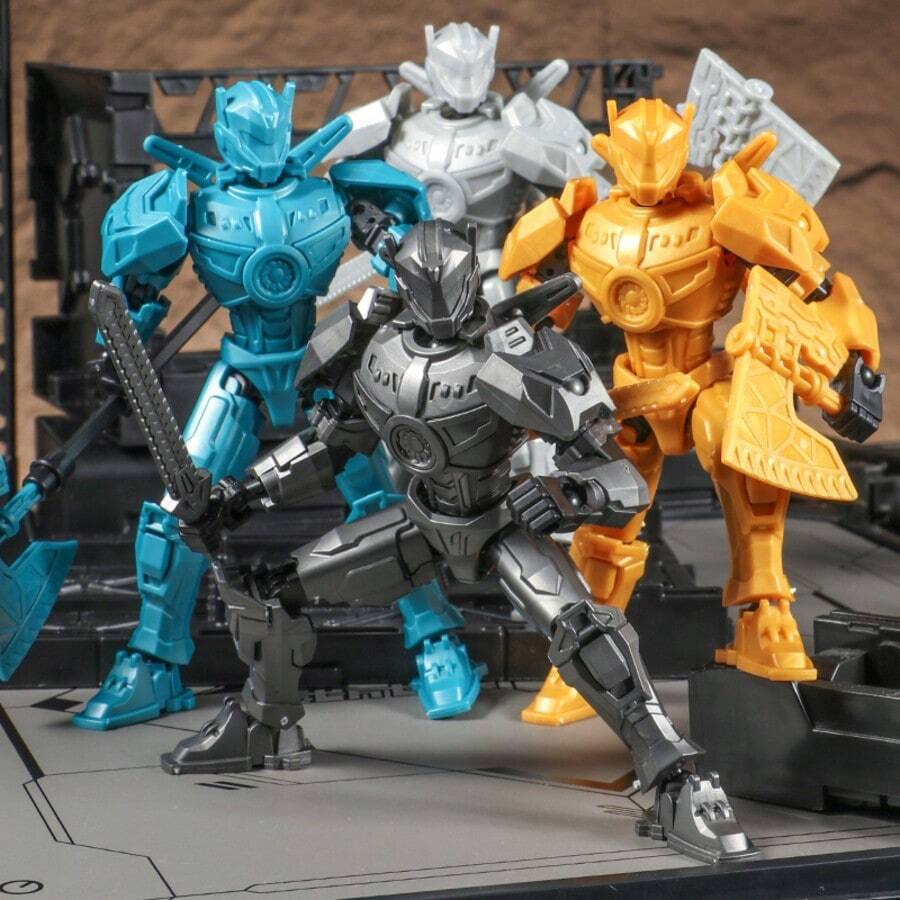 1pc, 4.7inch Lucky T13 Robot Humanoid Toy Model 13 Multi-Joint Movable, 3D Printed Bionic Craft, Suitable For Teenagers Birthday Gifts, Festival Gifts, Party Gifts, Living Room Desktop Ornaments, Bedroom Desktop Ornaments - Multicolor - View 1