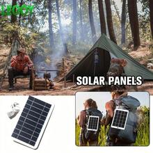leooy 6W Portable Solar Panel Charger, Waterproof USB Power Source For Outdoor Traveling And Camping, With Magnetic Material, Solar Powered, Compatible With Phones, Flashlights, Fans