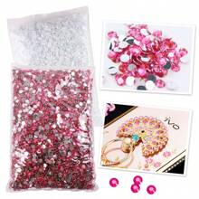 2mm, 3mm, 4mm, 5mm, 6mm Bulk Pack Non-Hotfix Resin Flat Bottom Rhinestones Crystal Nail Studs DIY