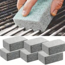 4pcs Heavy Duty Grill Cleaning Bricks: Heat-Resistant Non-Slip Scraper For Removing Grease And Residue - Ideal For Barbecue, Camping, Picnics And Backyard Maintenance, Grill Maintenance | Portable Grill Cleaner | Heat-Resistant Bristles, Outdoor Barbecue Accessories, Cleaning Tools For Lava Rocks, Kitchen Utensils
