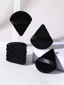 24pcs Triangular Velvet Makeup Powder Puff, Facial Powder Puff, Reusable Makeup Powder Puff, Facial And Eye Makeup Powder Puff, Soft Makeup Foundation Make-Up Powder Puff, Makeup Foundation Make-Up Facial Powder Dry Makeup Tools,Makeup,Cheap,Room Decor,Vanity,Travel,Bedroom,Makeup Accessories,Puff,Makeup Blender,Powder Puff,Makeup Sponge,Cheap,Stocking Stuffers,Makeup,Makeup Tools,Cheap Stuff,Gifts,Gifts For Women,Christmas Gifts - Black - View 4