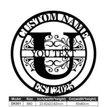 1 Fine Metal Art Logo - Personalized Last Name Logo, Name Design, Home Decoration With Custom Initials Thumbnail, Classic Style, Durable Wall-Mounted Wall Art Decoration For Theme Parties, Perfect Heartfelt Gifts For Friends And Family, Customizable Wedding Gifts.,Multi-Functional,Durable,Ornamental,Reusable,Exquisite,Stylish,High-Quality,Colorful,Modern,Custom,Personalized,Unique,Home Decor,Home Decor