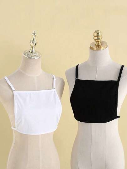 1pc Camisole Strapless Chest Wrap Chest Cover Anti-Flashing Low Neck Clothing Undergarment Fake Collar