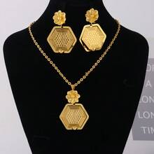 4pcs Dubai Middle East Fashion Light Luxury Copper Metal Adjustable Necklace Earrings Ring Set, Hollow Bohemian Style, Exquisite Gift For Mom On Mother's Day / Ideal Gift For Couples On Valentine's Day / Summer Beach Gift / African Fashion - Multicolor - View 10