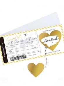 10pcs Surprise Boarding Pass Gift Ticket DIY Scratch-Off Travel Ticket Set With Envelope Surprise Revelation Ticket Gift Scratch-Off Card, Travel Memento - Multicolor - View 11