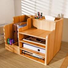 Office Paper Organizer For Desk, Wooden File Holder, Office Desk Organizer, Stackable Paper Trays For Home, Office, School, Classroom