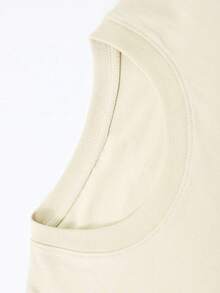 Men's Graphic Tees, Cotton Streetwear T-Shirt, Round Neck, Loose Fit, Fall & Holiday Travel, Unisex, Goth & Y2K Style, Print WALK BY FAITH NOT BY SIGHT - 杏色 - 查看 2