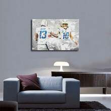 Justin Herbert Keenan Allen Poster Frame 24*36inch Canvas Poster Wall Art For Bedroom Decor Bar Office Room Decor Gift - Beige - View 3