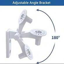 1 件/2 件通用室内壁挂支架，适用于安防摄像头、智能球头摄像头天花板/壁挂支架、闭路电视配件 - 白色 - 查看 3