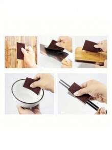 Paquete de 5/10/20/50 piezas Esponja Mágica de Diamante, Esponja para limpiar y descalar el fondo de las ollas, Cepillo de esponja para ollas, Esponja desincrustante, Bloque de esponja para vajillas, Estropajo, Quitamanchas poderoso, Suministros de limpieza para restaurantes, Cocina, Artículos de cocina, Limpieza, Paños de cocina