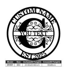 1 Fine Metal Art Logo - Personalized Last Name Logo, Name Design, Home Decoration With Custom Initials Thumbnail, Classic Style, Durable Wall-Mounted Wall Art Decoration For Theme Parties, Perfect Heartfelt Gifts For Friends And Family, Customizable Wedding Gifts.,Multi-Functional,Durable,Ornamental,Reusable,Exquisite,Stylish,High-Quality,Colorful,Modern,Custom,Personalized,Unique,Home Decor,Home Decor