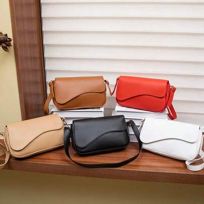 New Fashionable Solid Color Versatile Crossbody Bag | Well-Crafted Shoulder Bag | Essential Stylish Accessory For Outdoor Travel