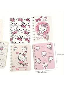 Sanrio 4pcs Hello Kitty Coil Notebook | 1pc | Cartoon | Thickened | Homework Stationery | Random Color