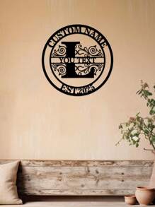 1 Fine Metal Art Logo - Personalized Last Name Logo, Name Design, Home Decoration With Custom Initials Thumbnail, Classic Style, Durable Wall-Mounted Wall Art Decoration For Theme Parties, Perfect Heartfelt Gifts For Friends And Family, Customizable Wedding Gifts.,Multi-Functional,Durable,Ornamental,Reusable,Exquisite,Stylish,High-Quality,Colorful,Modern,Custom,Personalized,Unique,Home Decor,Home Decor