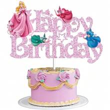 Disney [Disney] Decoraciones para tarta de cumpleaños de Frozen, Blancanieves, Palillos Feliz Cumpleaños, Decoraciones para tarta de princesa, Adecuado para tartas de cumpleaños, tartas de aniversario y tartas festivas