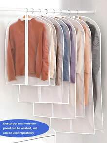 1/5pcs Transparent Garment Dust Cover Bags, 4 Sizes - Suit/Dress Garment Bag With Zipper, Storage Bag For Clothes - Multicolor - View 5