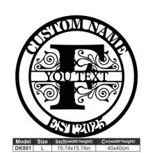 1 Fine Metal Art Logo - Personalized Last Name Logo, Name Design, Home Decoration With Custom Initials Thumbnail, Classic Style, Durable Wall-Mounted Wall Art Decoration For Theme Parties, Perfect Heartfelt Gifts For Friends And Family, Customizable Wedding Gifts.,Multi-Functional,Durable,Ornamental,Reusable,Exquisite,Stylish,High-Quality,Colorful,Modern,Custom,Personalized,Unique,Home Decor,Home Decor