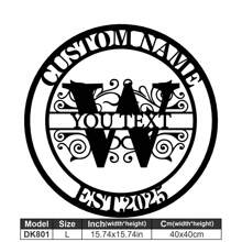 1 Fine Metal Art Logo - Personalized Last Name Logo, Name Design, Home Decoration With Custom Initials Thumbnail, Classic Style, Durable Wall-Mounted Wall Art Decoration For Theme Parties, Perfect Heartfelt Gifts For Friends And Family, Customizable Wedding Gifts.,Multi-Functional,Durable,Ornamental,Reusable,Exquisite,Stylish,High-Quality,Colorful,Modern,Custom,Personalized,Unique,Home Decor,Home Decor