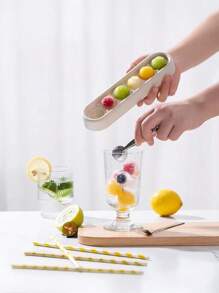 1set/8pcs, Ice Ball Mold, Home-Use Ice Cube Tray For Summer, Quick-Freezing Press-Style Ice Mold