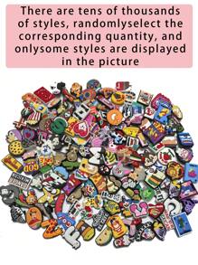 Random Series 20/50/100Pcs DIY Charms For Shoe Key Chain Sandals Beach Bags, PVC Shoe Charms For Clogs Premium Quality Popular Decorations Accessories Great Gifts For Christmas, Birthday, Party