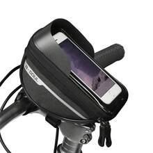 1pc Bike Phone Mount With Cap, Touch Screen Bicycle Handlebar Bag - Multicolor - View 2