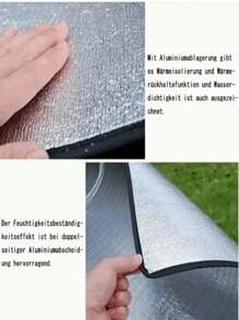 1 Camping Mat, Tent Mat, Waterproof Aluminum Folding Picnic Beach Mat, Picnic Mat Moisture-Proof Outdoor Picnic Mat Waterproof Portable Camping Tent Mat