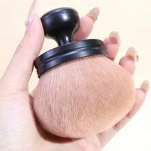 zhuangling 1支超大号散粉刷，便携柔软多用途化妆刷，可用于腮红、身体、指甲粉等，是美容工具的理想之选，可用作粉底刷、遮瑕刷、腮红刷、修容刷、古铜粉刷、散粉刷等。 - 彩色 - 查看 10