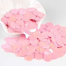 15mm Flat Round Sequin Loose Sequins Iridescent Spangles Transparent Bulk Sequins Craft Sequins With Double Holes For DIY Crafts Sewing Embroidery Clothing Embellishment 210pcs - Multicolor - View 5