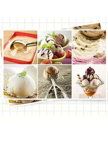 1/2/3 Piezas, Cucharas para helado de acero inoxidable, Cucharas para masa de galletas de acero inoxidable, Cucharas para galletas para hornear, Cucharas para helado con disparador, Cucharas para frutas y galletas para hornear, Cucharas para magdalenas S/M/L - Plateado - Ver 10