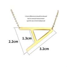 1pc Stainless Steel 26 Alphabet Letter Pendant Necklace
