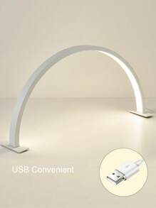 1PC 14inch/20inch White/Pink Acrylic Nail Fill Light, Half Round Nail And Beauty Fill Light Table Lamp, LED Lighting Table Lamp, USB Power Supply, Suitable For Commercial Nail Lighting, Beauty Fill Light