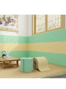 1 Piece Home Decor, 3D Wall Panels, Collision-Proof Soft Padded Wall Sticker, Tatami Soft Pack Headboard Wall Protector Cushion, Windowsill, Odorless, Cool, Heat-Insulating, Peel-And-Stick, Strong Adhesive, Easy To Use