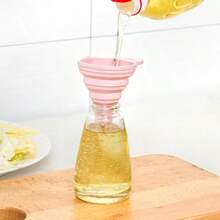 1 pieza Embudo mini retráctil de boca ancha, apto para porcionar aceite de cocina, salsa de soja, vinagre y artículos de limpieza de baño