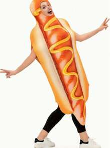 Halloween Hot Dog Costume Footlong, Stage Performance Costumes, Performance Costumes, Perfect For Role-Playing & Dress-Up