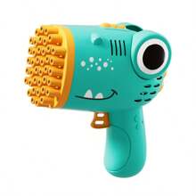 Máquina de Bolhas de Dinossauro Manual com 40 Orifícios, Brinquedo Automático de Pistola de Bolhas, Decoração para Eventos de Casamento ao Ar Livre, Lembrancinhas para Festa de Aniversário, Brincadeira de Água ao Ar Livre, Brinquedos de Natal, Sem Líquido de Bolhas, Sem Pilha