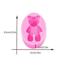 Tie Plush Bear DIY Handmade Fragrance Gypsum Multifunctional Silicone Mold - Pink - View 4
