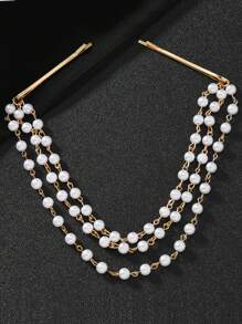 1 قطعة مشبك شعر أنيق متعدد الطبقات مزين بالشرابات واللؤلؤ ذو طرفين، مناسب لارتداء النساء في المناسبات الرسمية والكاجوال، اكسسوار شعر من سبيكة الزنك مناسب كهدية، مشابك شعر، مشابك شعر، مشابك شعر