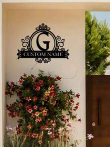 1 Logotipo de arte en metal fino - Logotipo personalizado con apellido, diseño de nombre, decoración del hogar con iniciales personalizadas en miniatura, estilo clásico, decoración de pared duradera montada en la pared para fiestas temáticas, regalos entrañables perfectos para amigos y familiares, regalos de boda personalizables, multifuncional, duradero, ornamental, reutilizable, exquisito, elegante, de alta calidad, colorido, moderno, personalizado, único, decoración del hogar, colgantes de pared personalizados - Multicolor - Ver 8